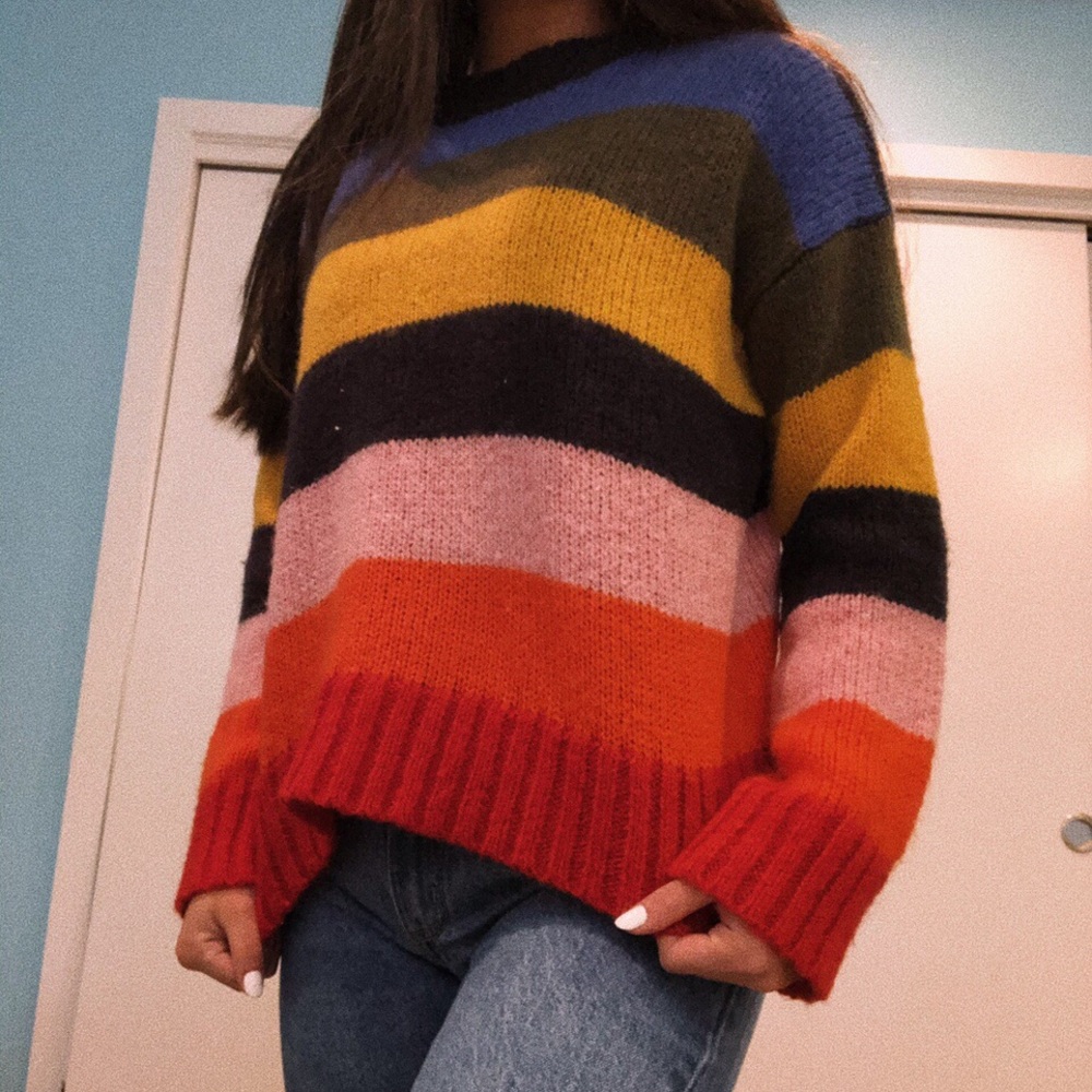 SOLD Urban outfitters rainbow striped sweater